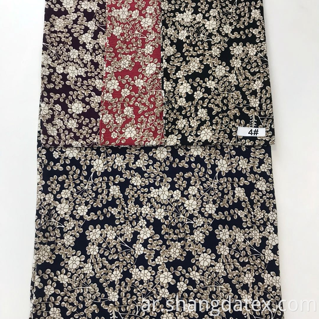 small flower design rayon crepe fabric